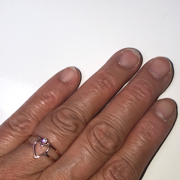 2 🌹 rose gold filled rings wear together , size 7 - Picture 7 of 9